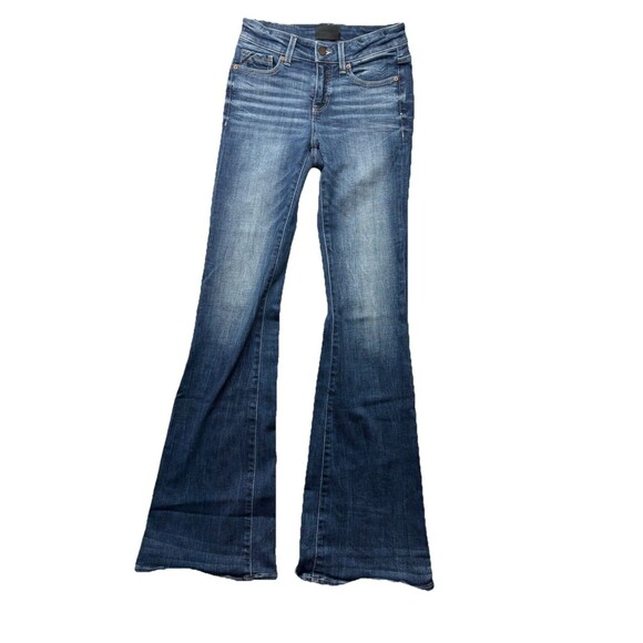 Buckle Black Blue Jeans Womens 25 X 36 Fit No. 53 Flare Distressed Y2K Whiskered - Picture 1 of 6